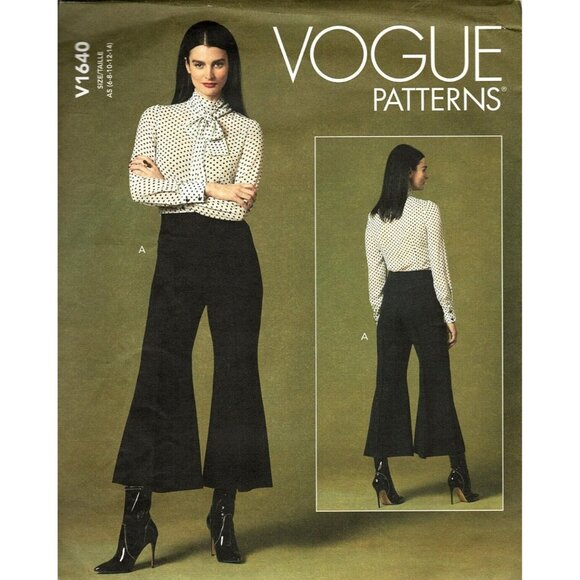Vogue V1640 Misses 6 to 14 Flared Pants Uncut Sewing Pattern - Picture 1 of 2